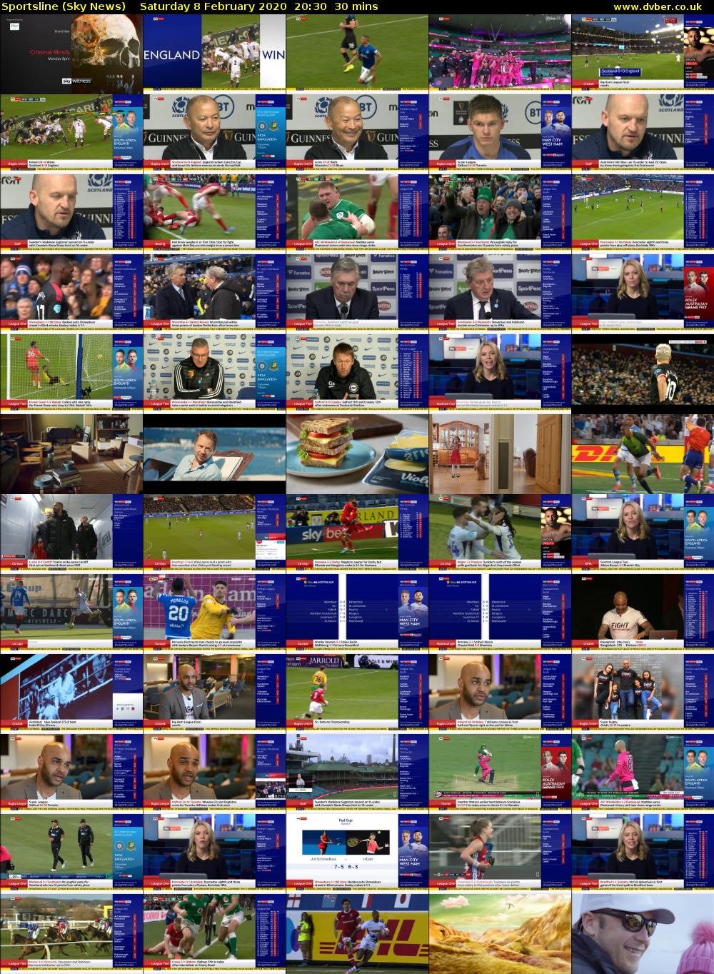 Sportsline (Sky News) Saturday 8 February 2020 20:30 - 21:00
