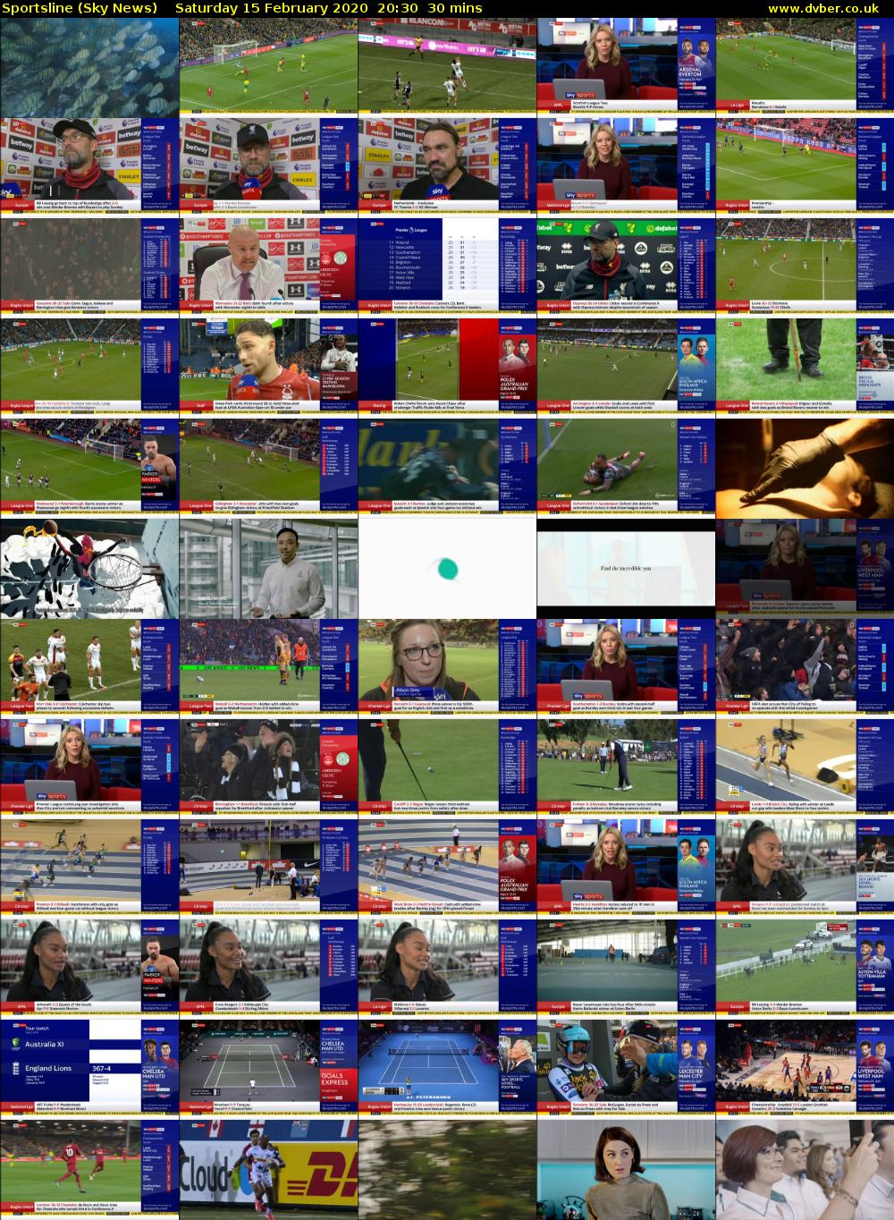 Sportsline (Sky News) Saturday 15 February 2020 20:30 - 21:00