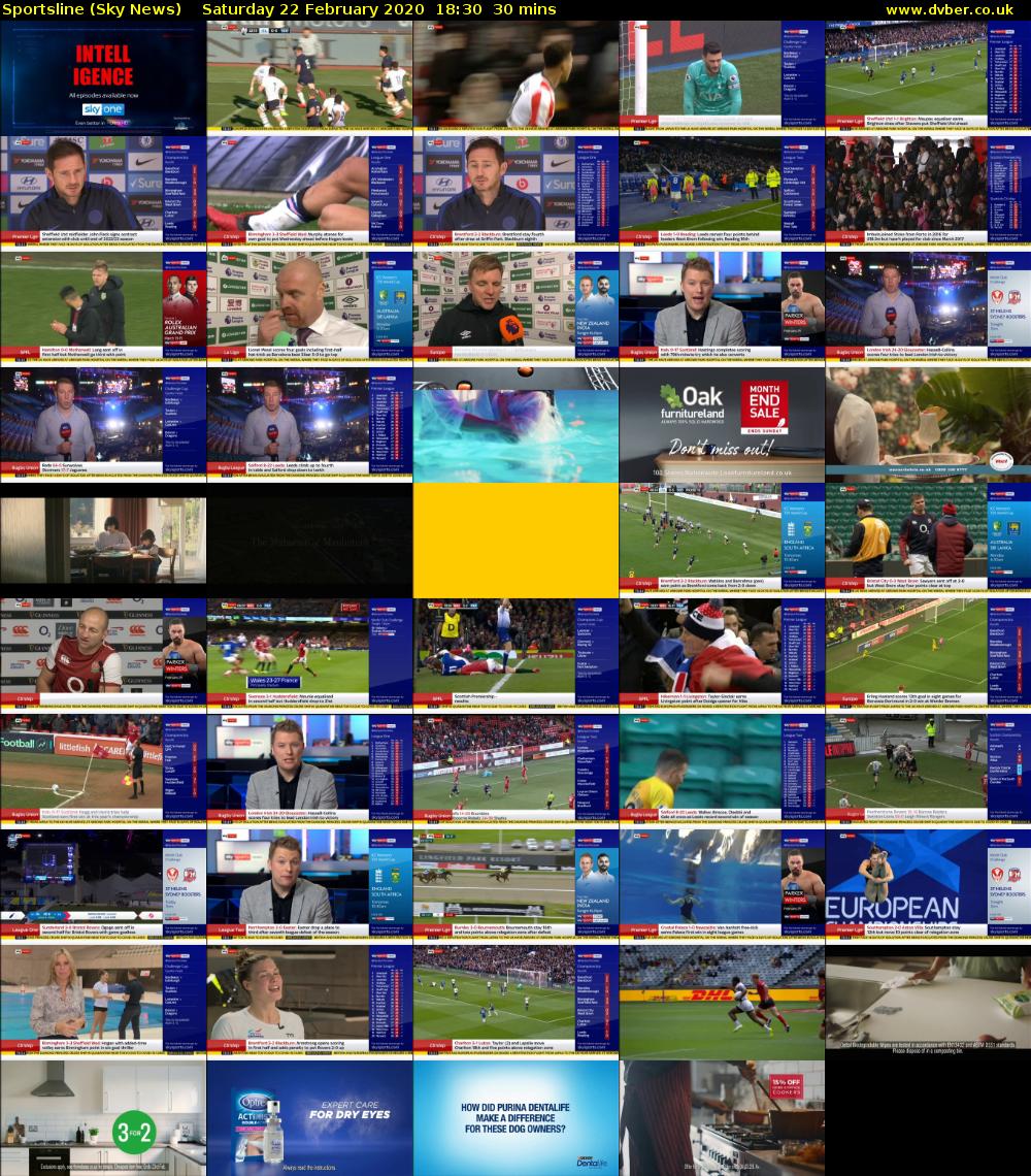Sportsline (Sky News) Saturday 22 February 2020 18:30 - 19:00