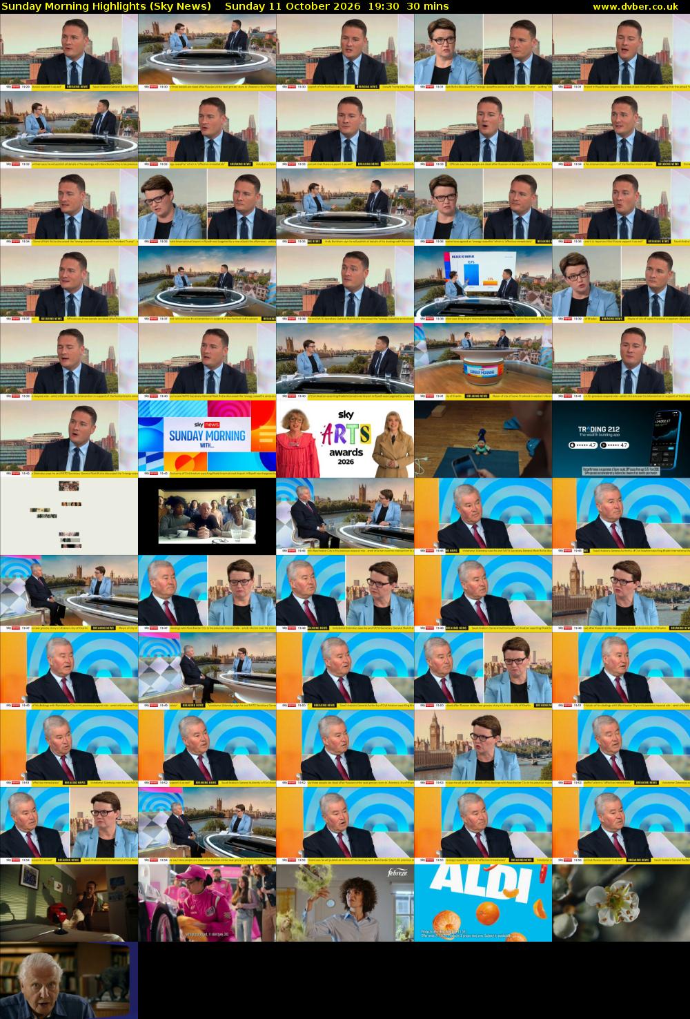 Sunday Morning Highlights (Sky News) Sunday 11 October 2026 19:30 - 20:00