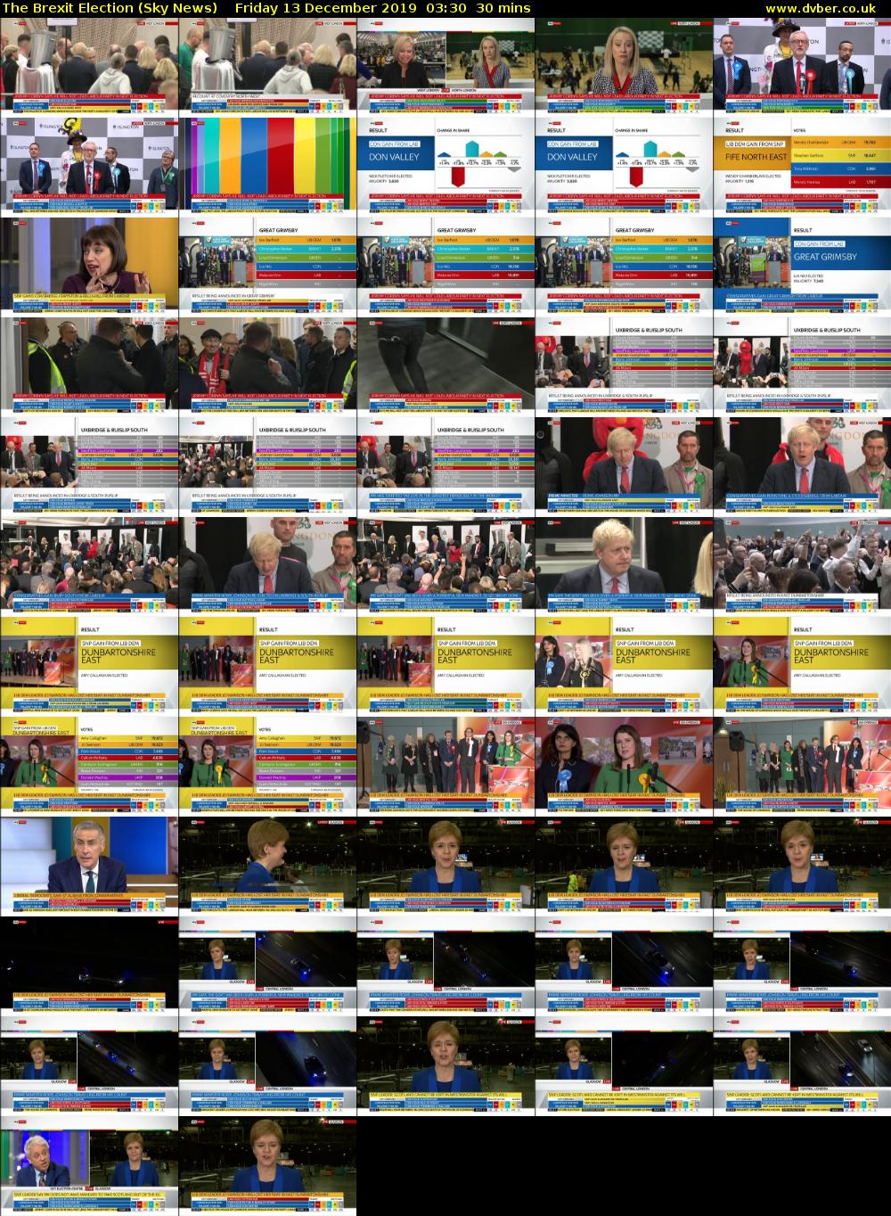 The Brexit Election (Sky News) Friday 13 December 2019 03:30 - 04:00