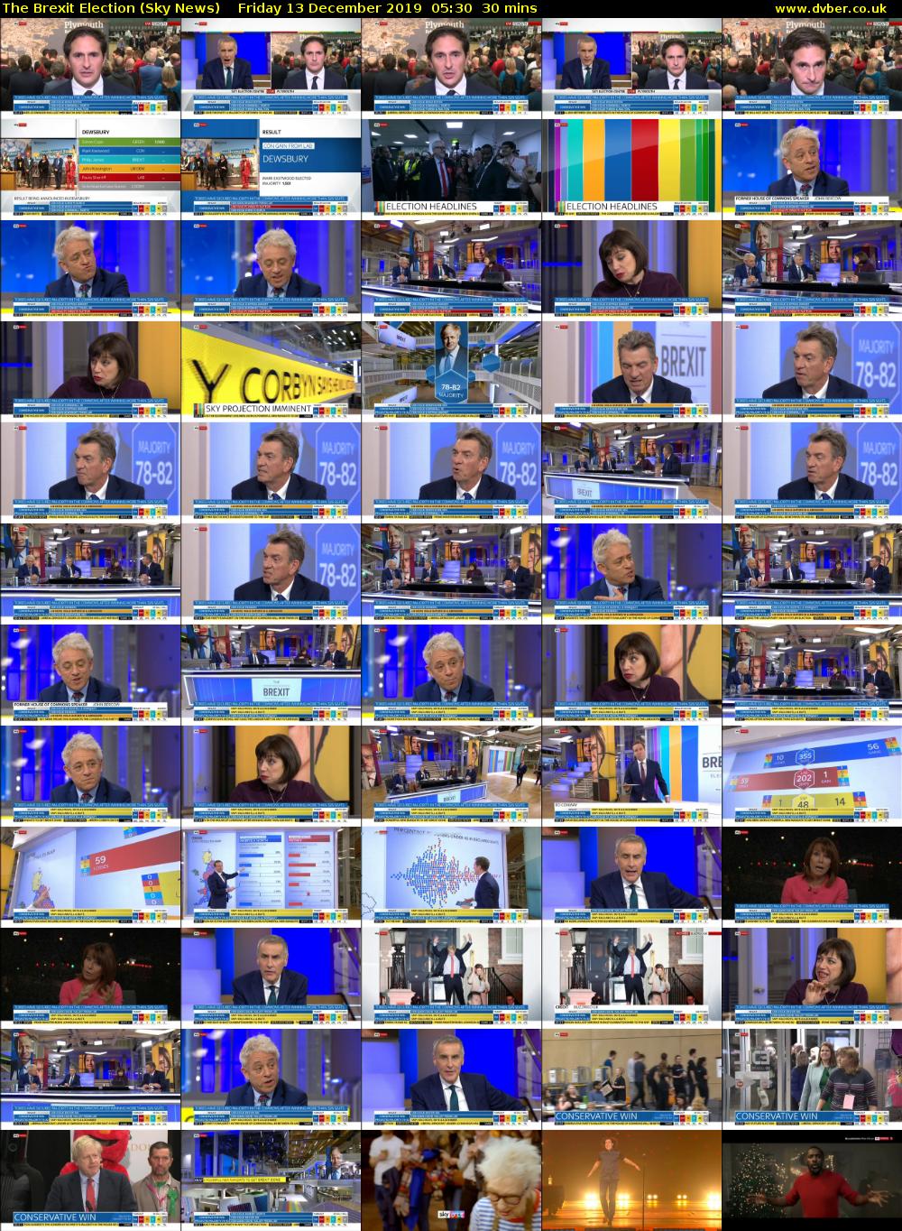 The Brexit Election (Sky News) Friday 13 December 2019 05:30 - 06:00