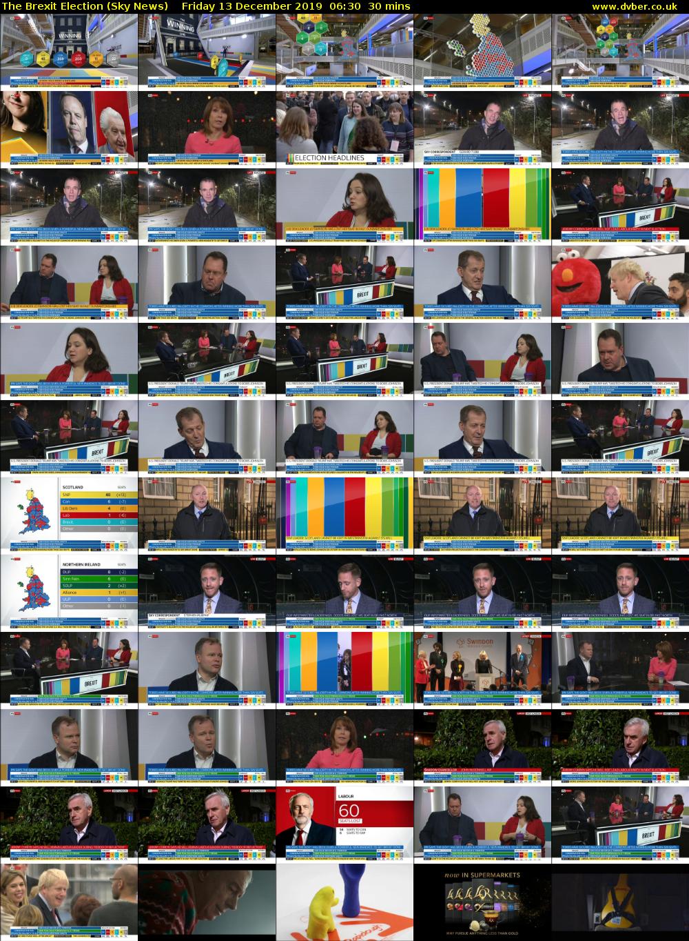 The Brexit Election (Sky News) Friday 13 December 2019 06:30 - 07:00