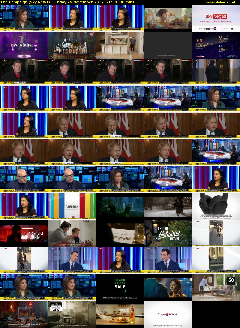 The Campaign (Sky News) Friday 29 November 2019 21:30 - 22:00