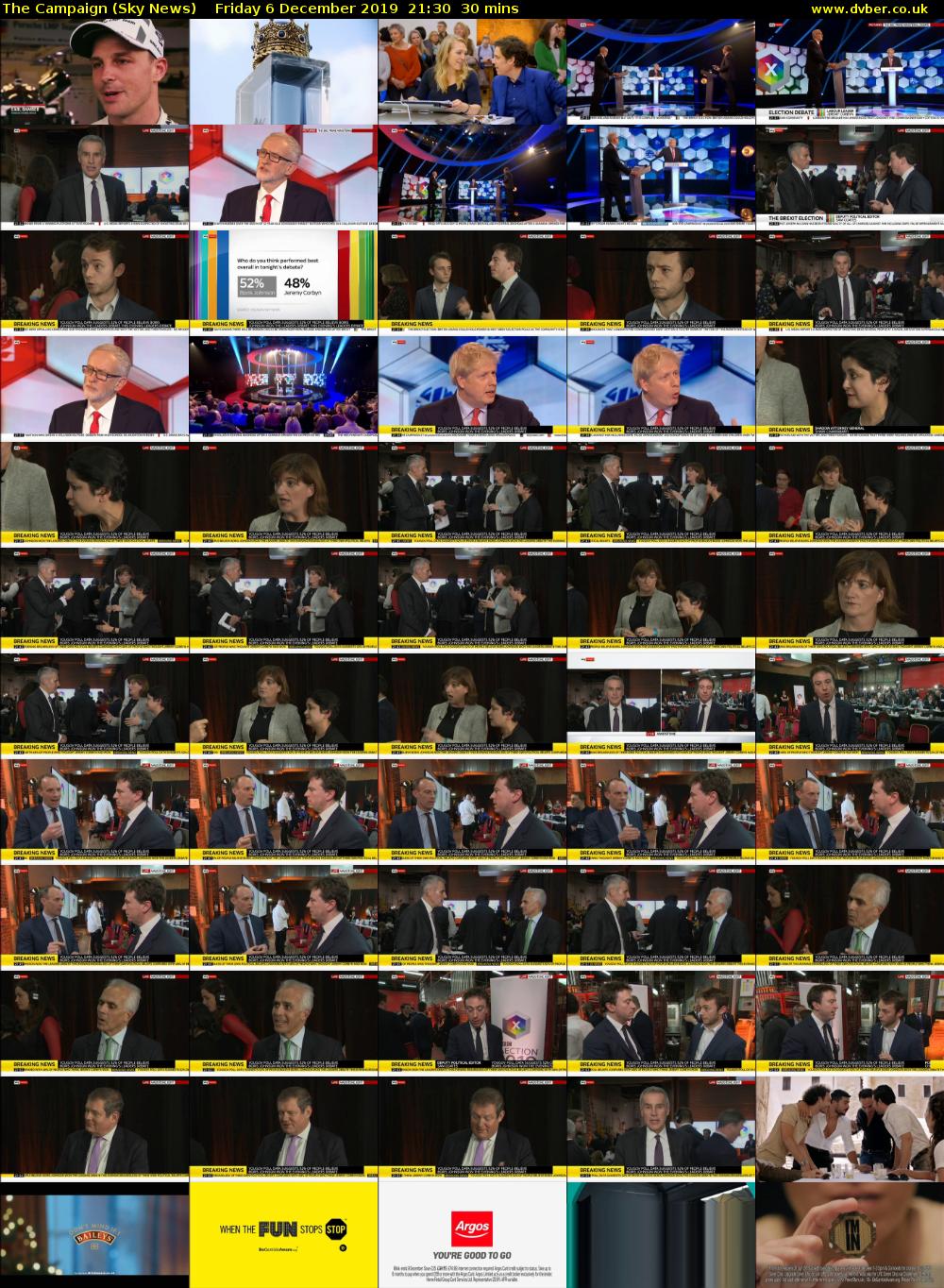 The Campaign (Sky News) Friday 6 December 2019 21:30 - 22:00