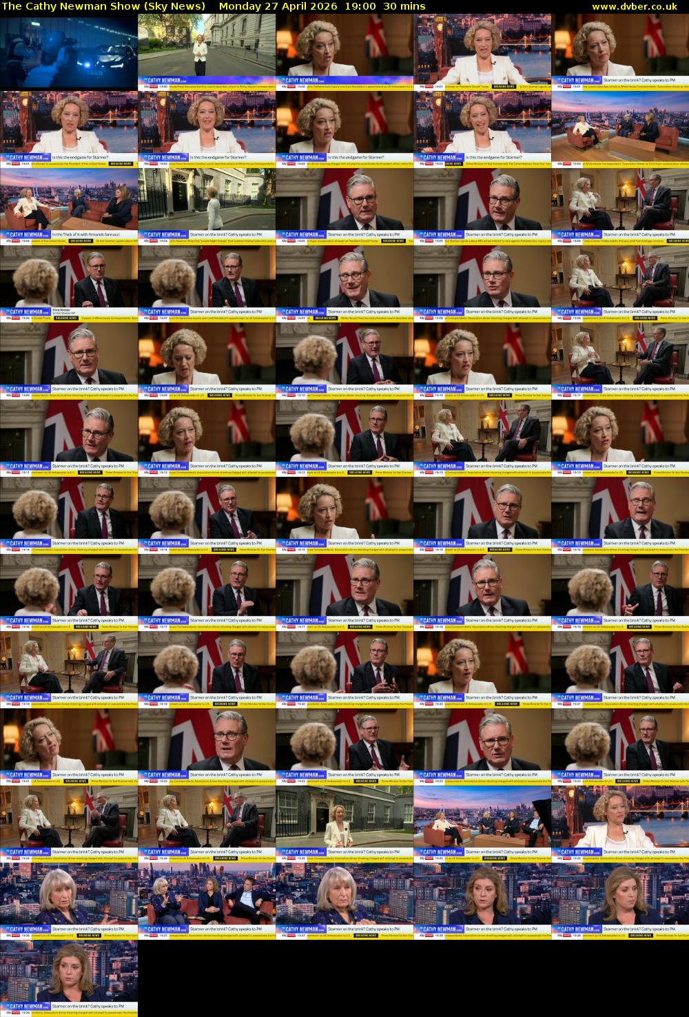 The Cathy Newman Show (Sky News) Monday 27 April 2026 19:00 - 19:30