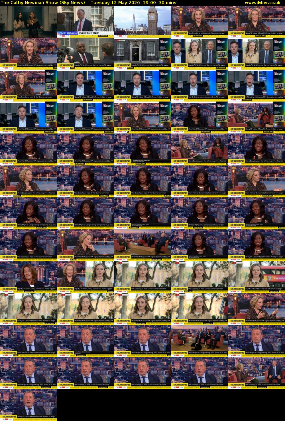 The Cathy Newman Show (Sky News) Tuesday 12 May 2026 19:00 - 19:30