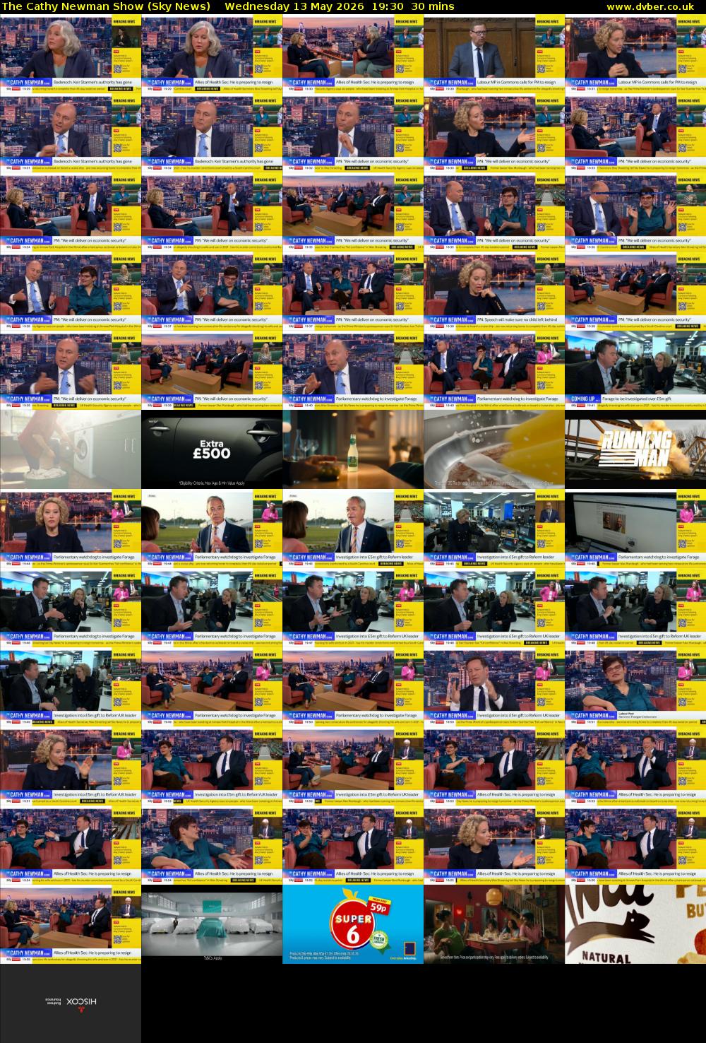 The Cathy Newman Show (Sky News) Wednesday 13 May 2026 19:30 - 20:00