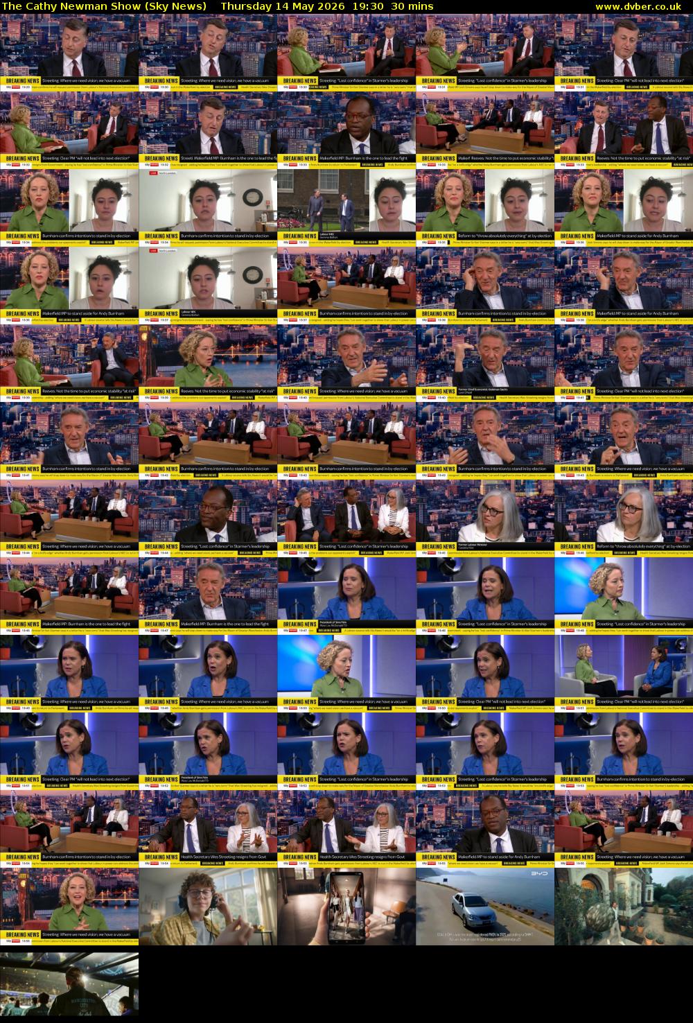 The Cathy Newman Show (Sky News) Thursday 14 May 2026 19:30 - 20:00