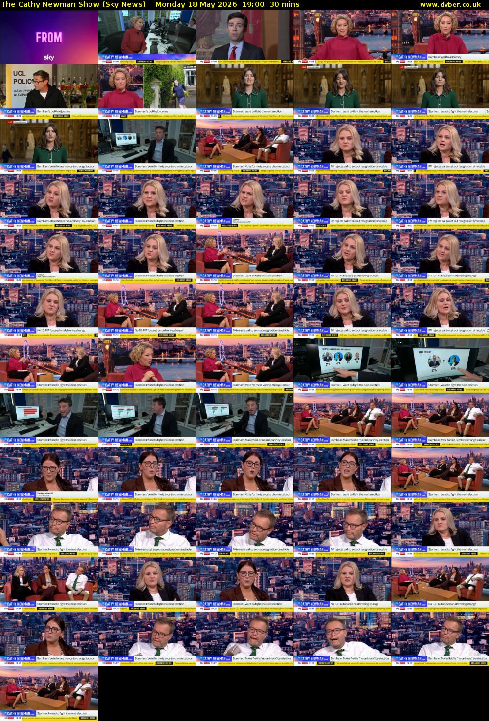 The Cathy Newman Show (Sky News) Monday 18 May 2026 19:00 - 19:30