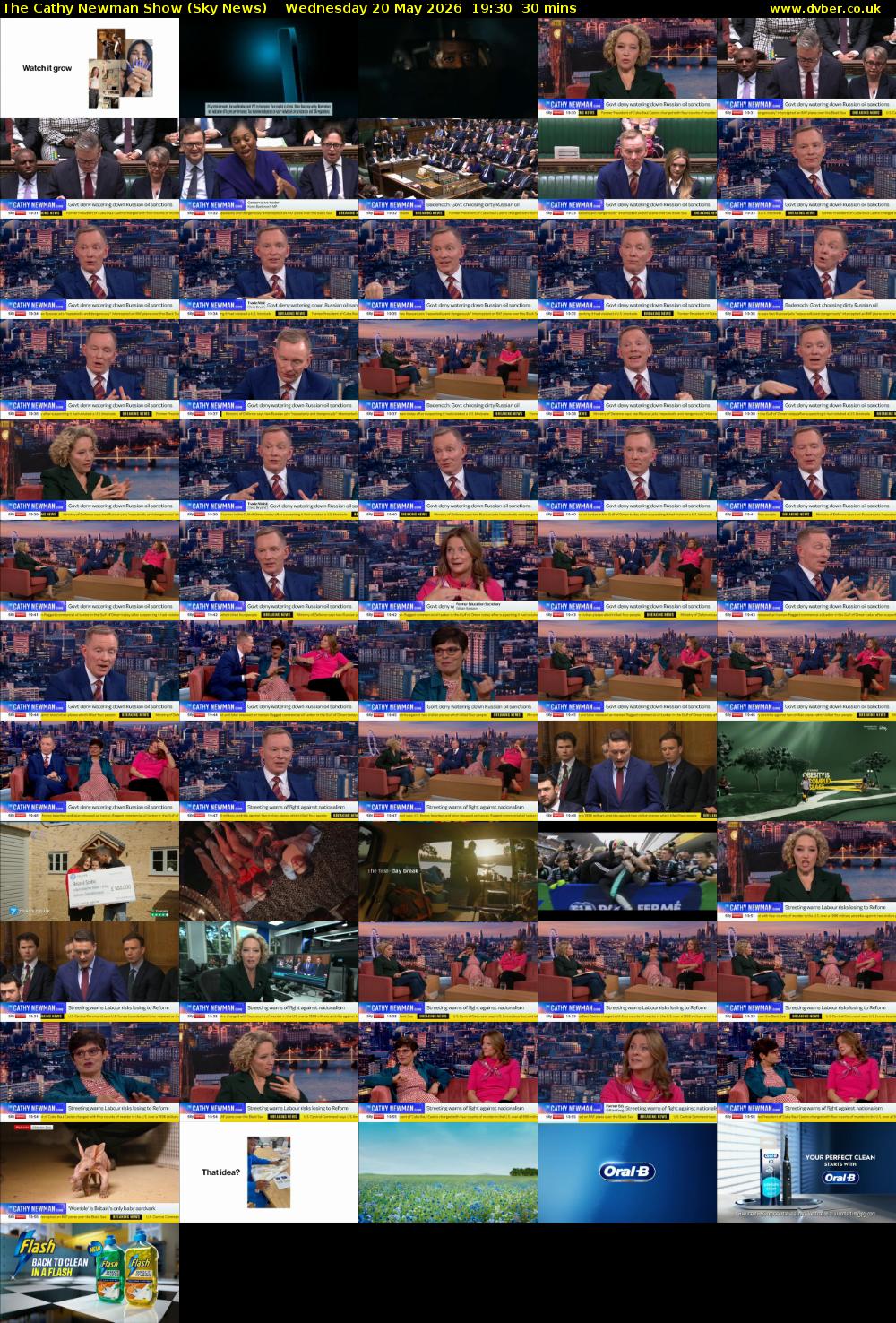 The Cathy Newman Show (Sky News) Wednesday 20 May 2026 19:30 - 20:00