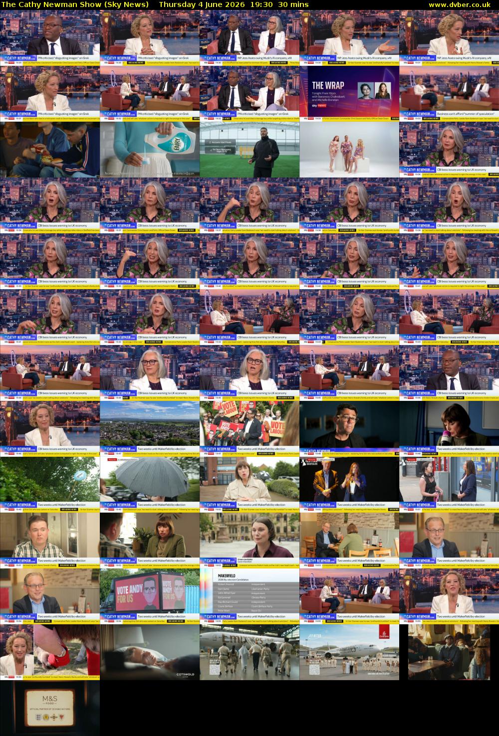 The Cathy Newman Show (Sky News) Thursday 4 June 2026 19:30 - 20:00