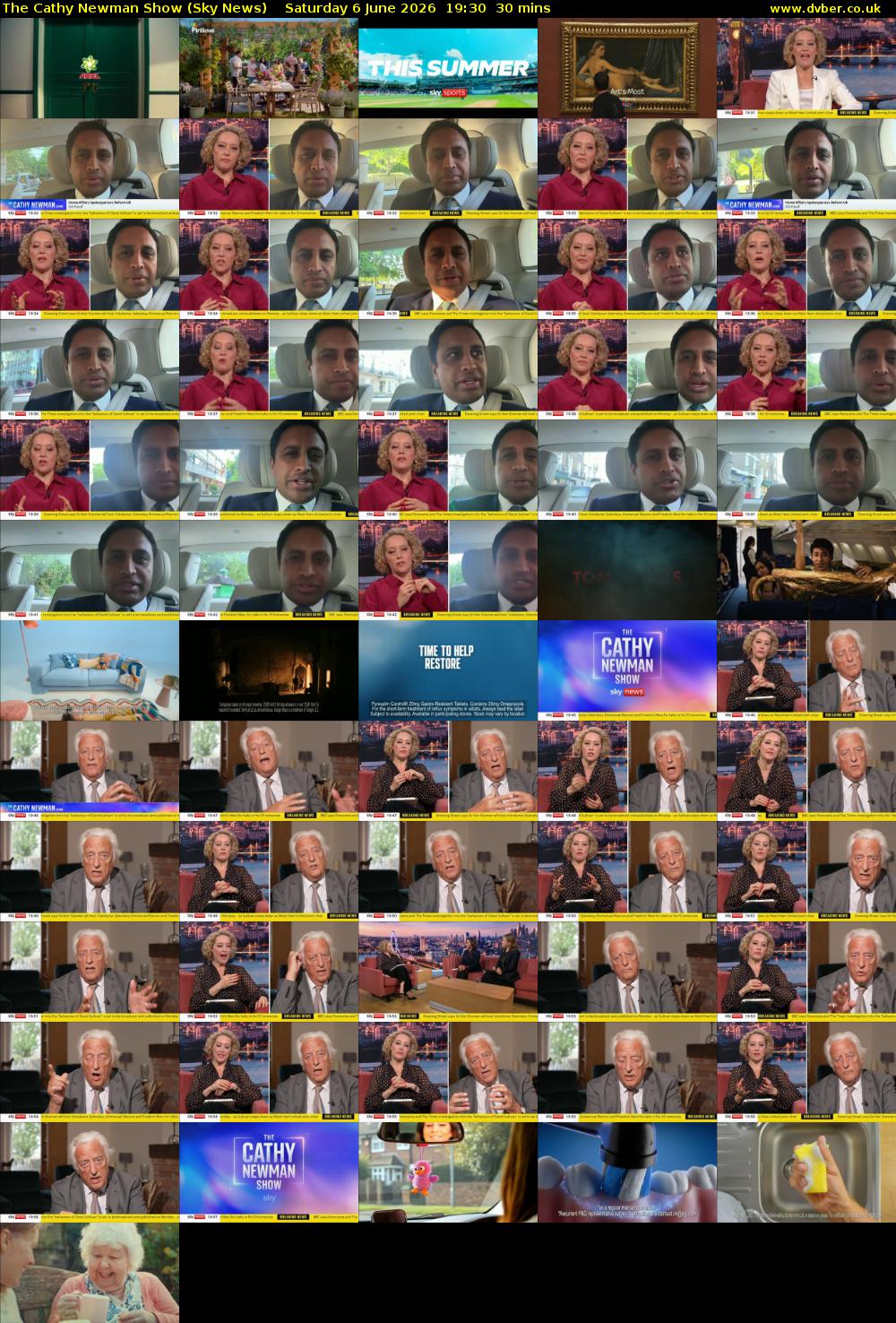 The Cathy Newman Show (Sky News) Saturday 6 June 2026 19:30 - 20:00