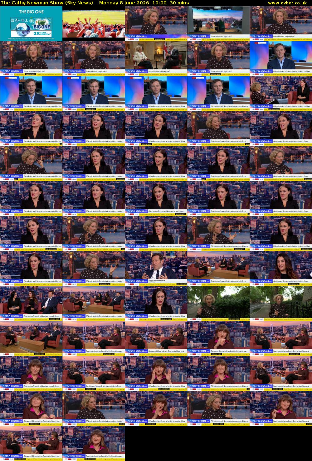 The Cathy Newman Show (Sky News) Monday 8 June 2026 19:00 - 19:30