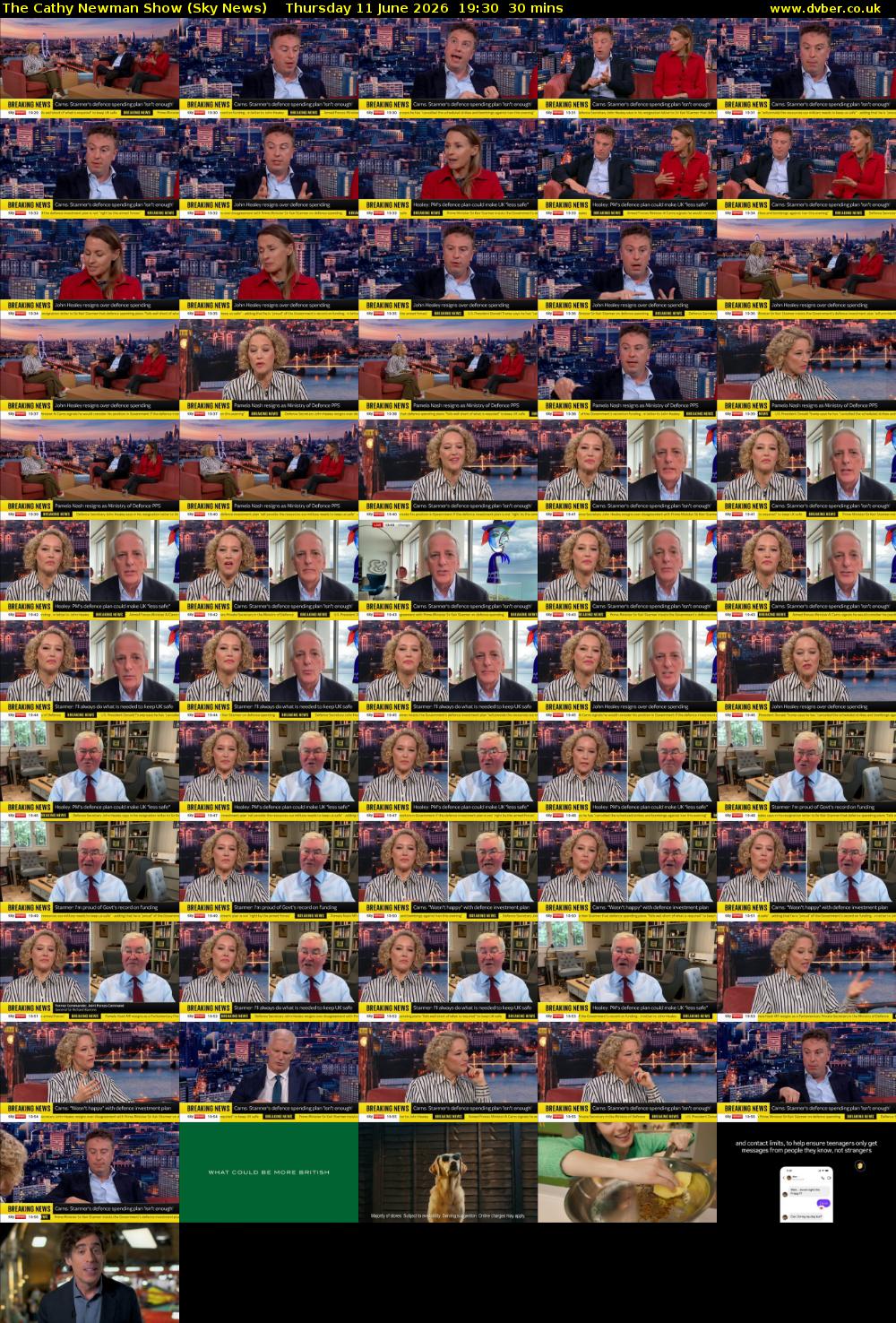 The Cathy Newman Show (Sky News) Thursday 11 June 2026 19:30 - 20:00