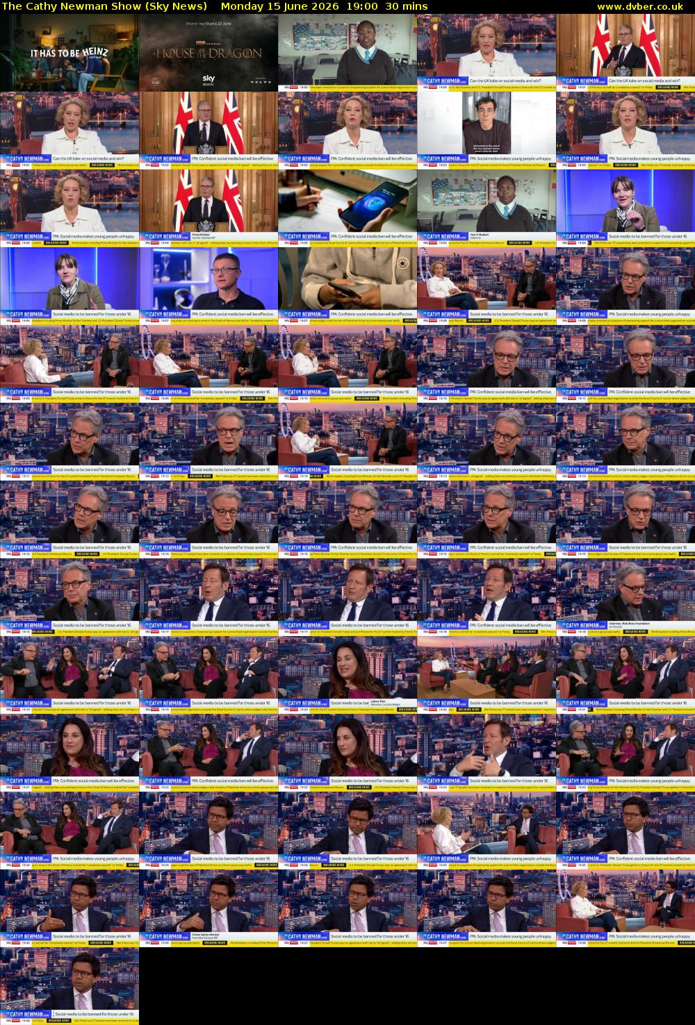 The Cathy Newman Show (Sky News) Monday 15 June 2026 19:00 - 19:30