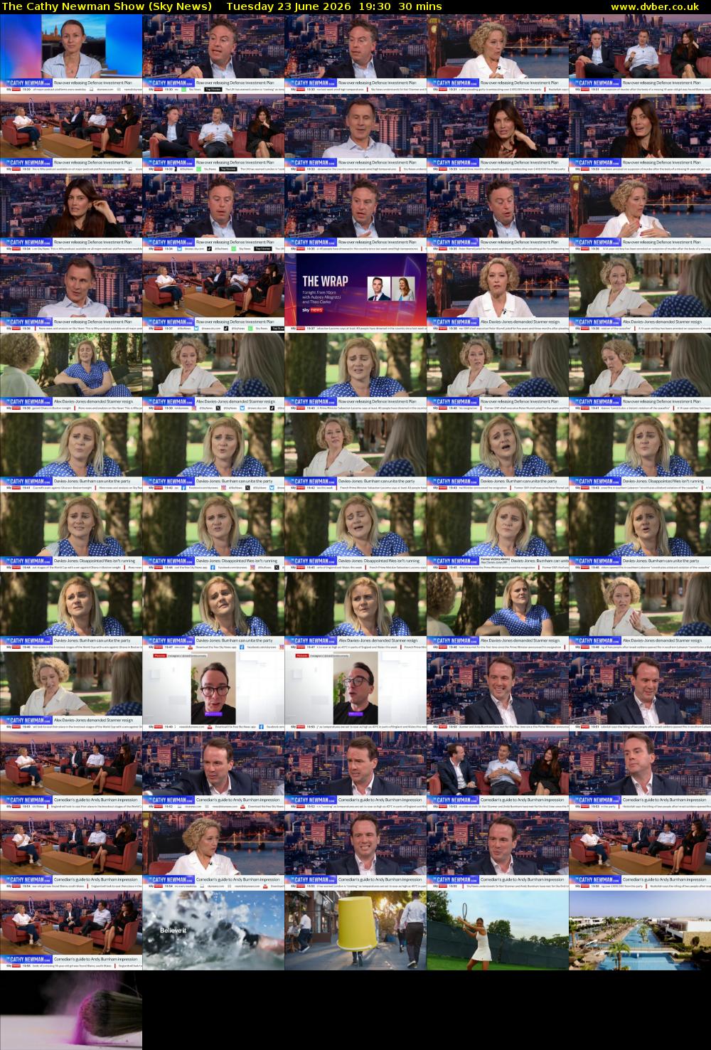 The Cathy Newman Show (Sky News) Tuesday 23 June 2026 19:30 - 20:00