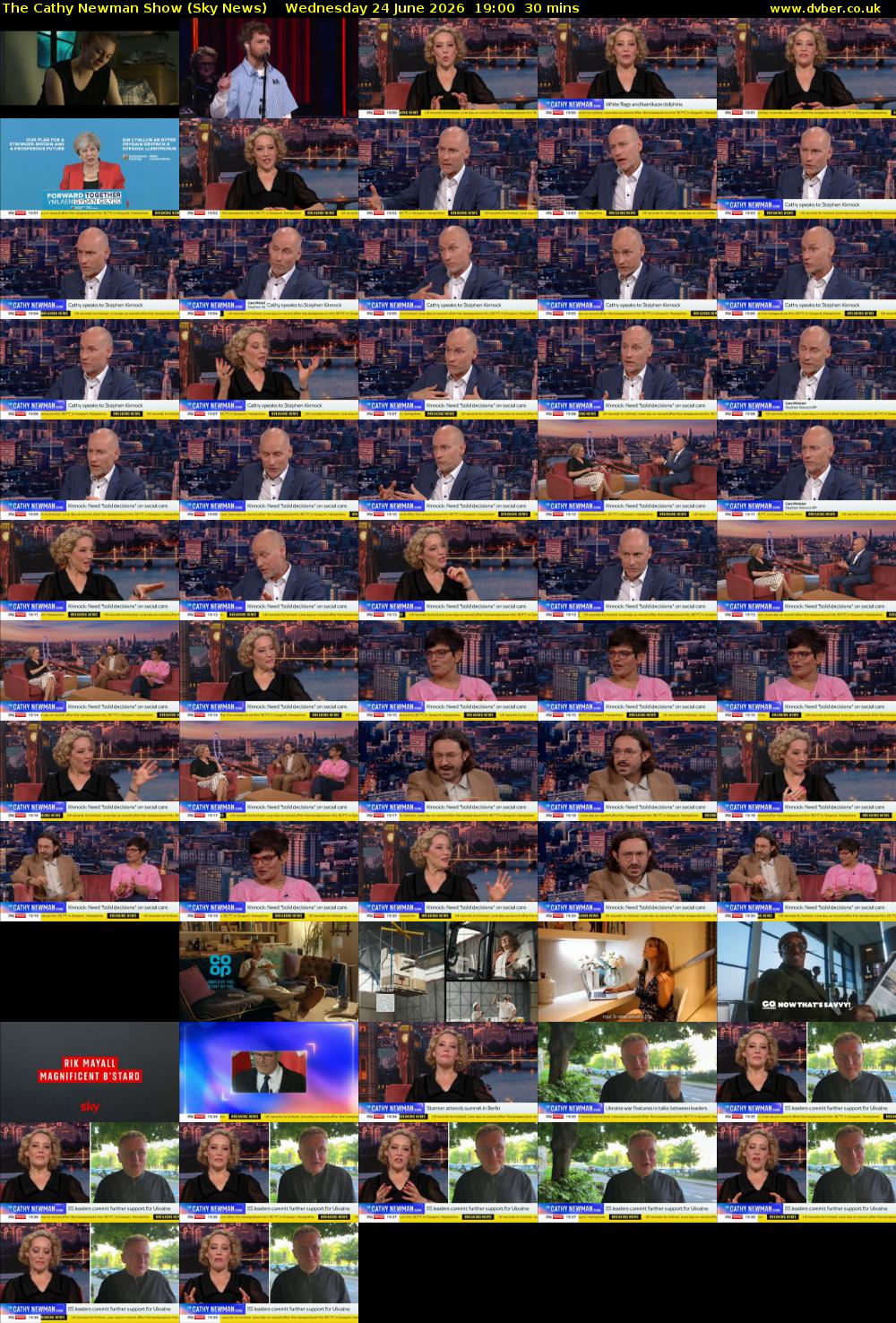 The Cathy Newman Show (Sky News) Wednesday 24 June 2026 19:00 - 19:30