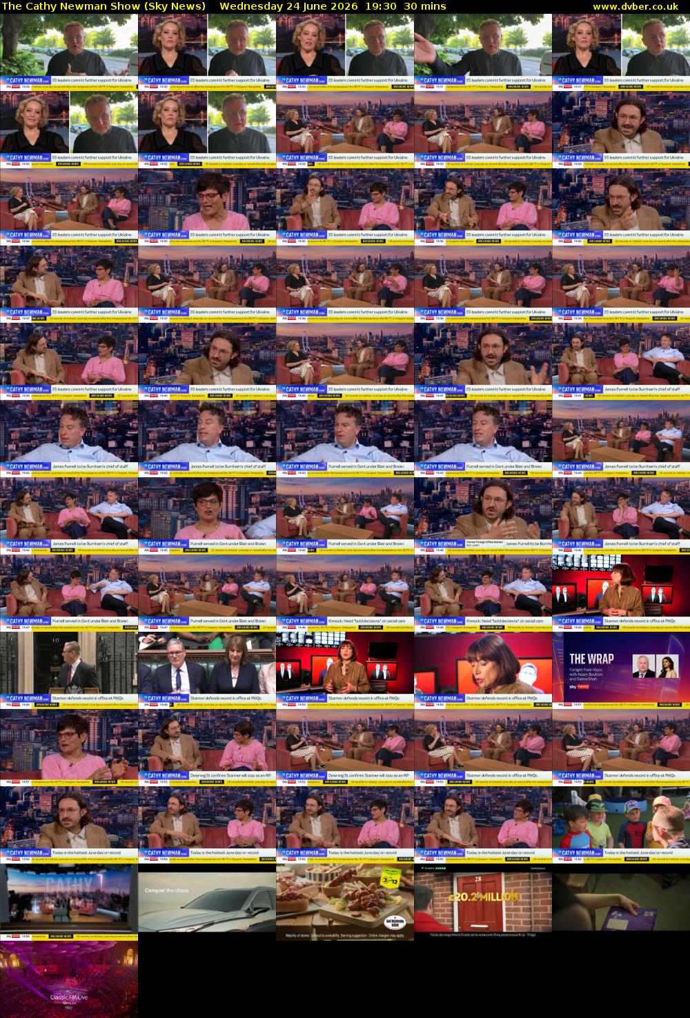 The Cathy Newman Show (Sky News) Wednesday 24 June 2026 19:30 - 20:00