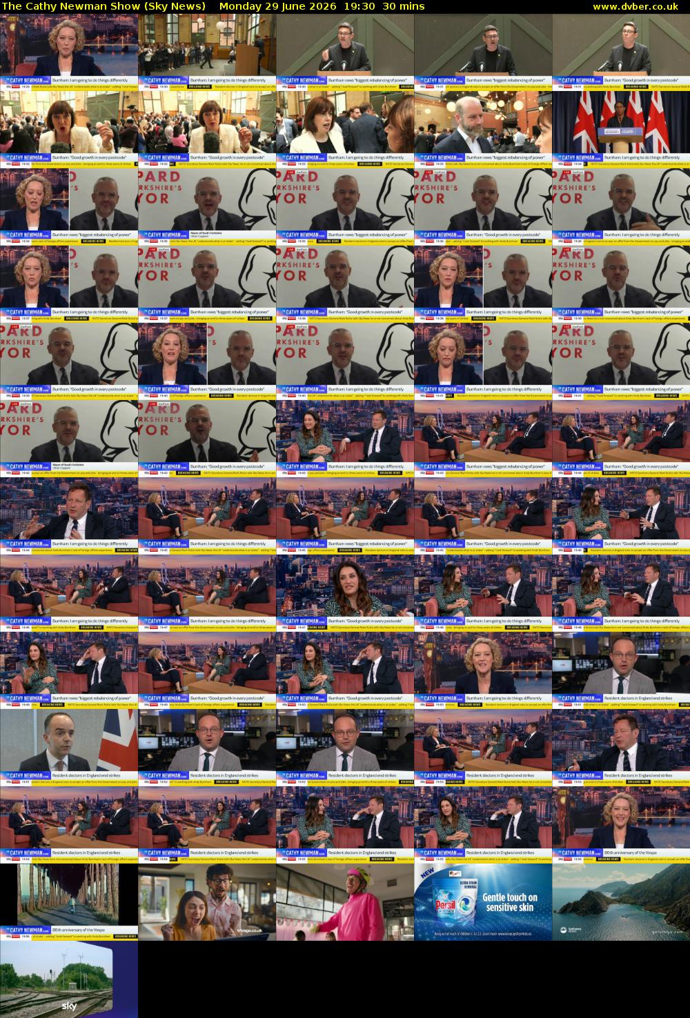 The Cathy Newman Show (Sky News) Monday 29 June 2026 19:30 - 20:00