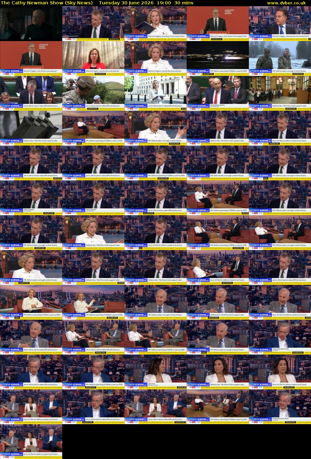 The Cathy Newman Show (Sky News) Tuesday 30 June 2026 19:00 - 19:30