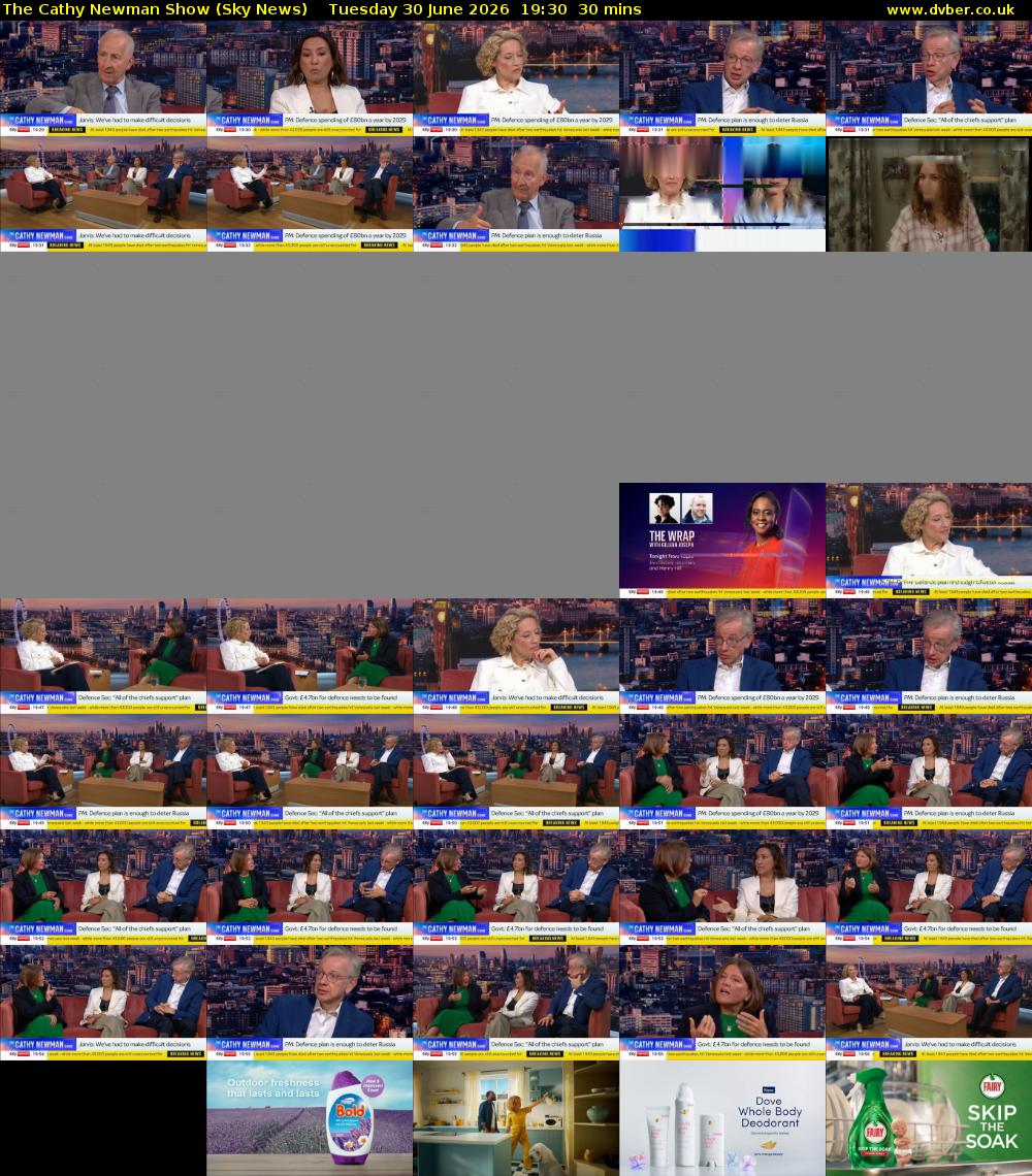 The Cathy Newman Show (Sky News) Tuesday 30 June 2026 19:30 - 20:00