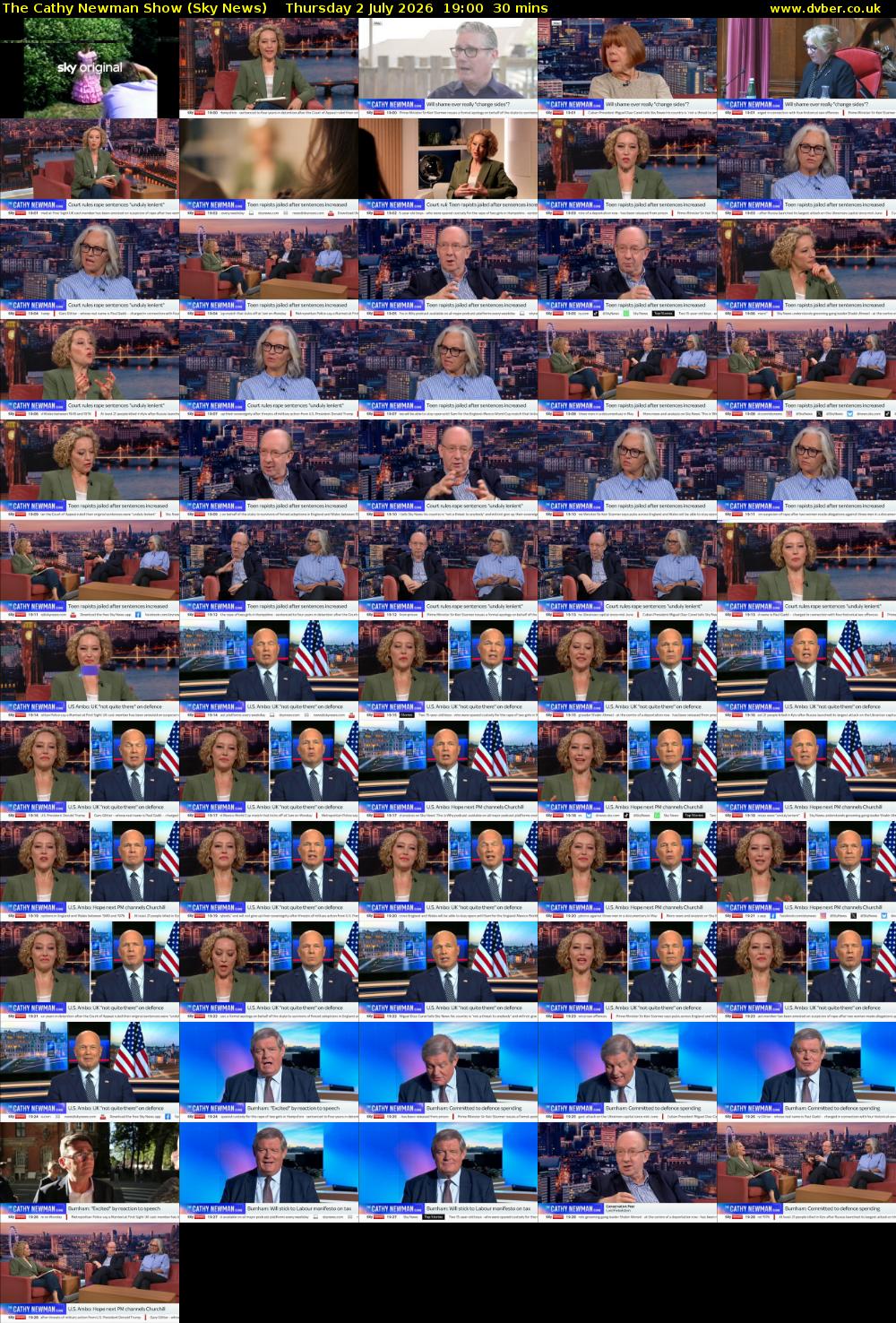 The Cathy Newman Show (Sky News) Thursday 2 July 2026 19:00 - 19:30