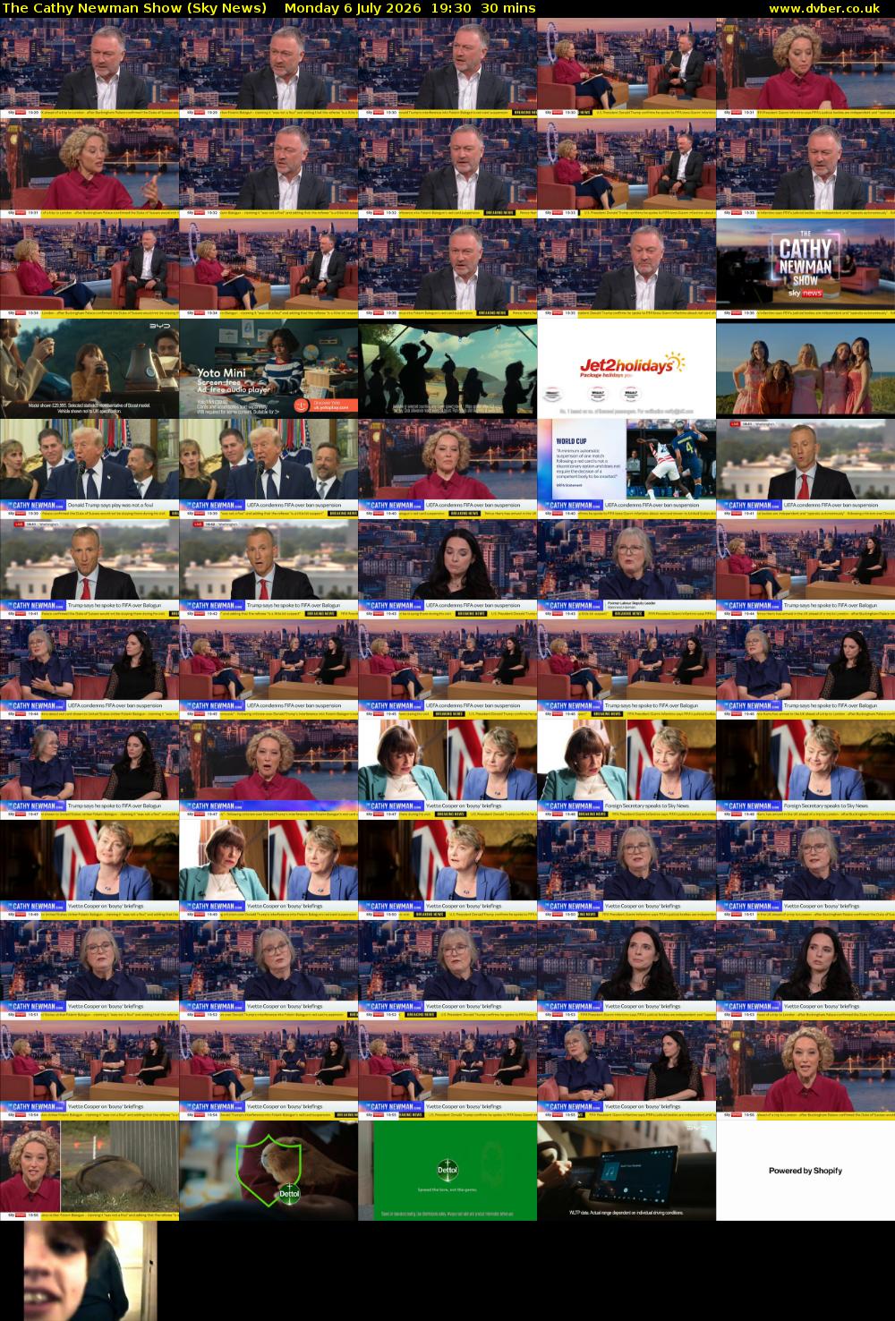 The Cathy Newman Show (Sky News) Monday 6 July 2026 19:30 - 20:00
