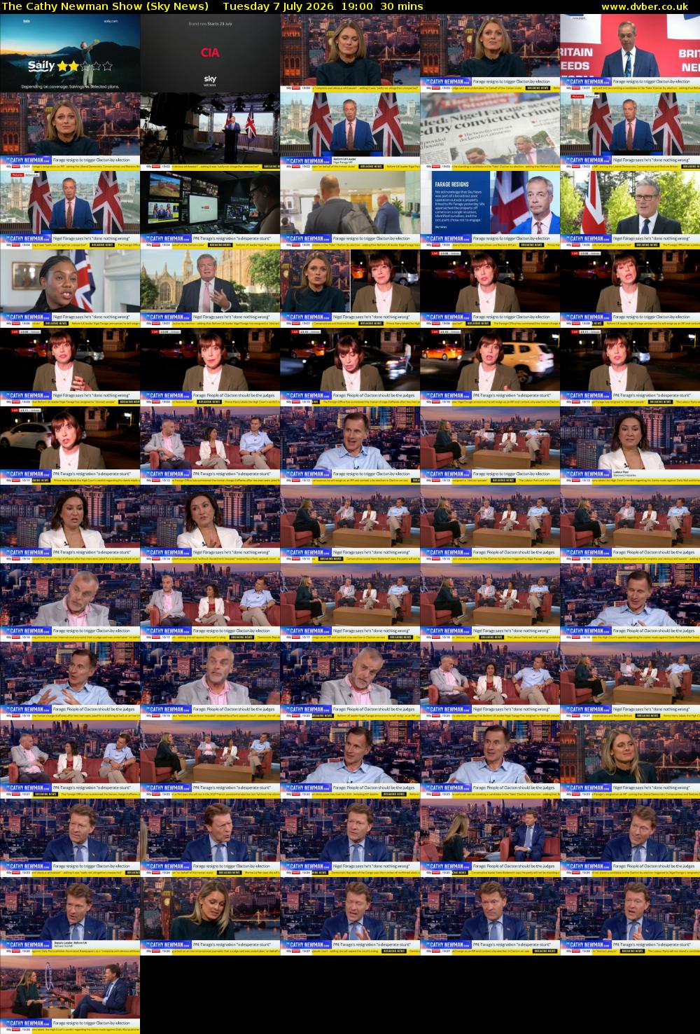 The Cathy Newman Show (Sky News) Tuesday 7 July 2026 19:00 - 19:30