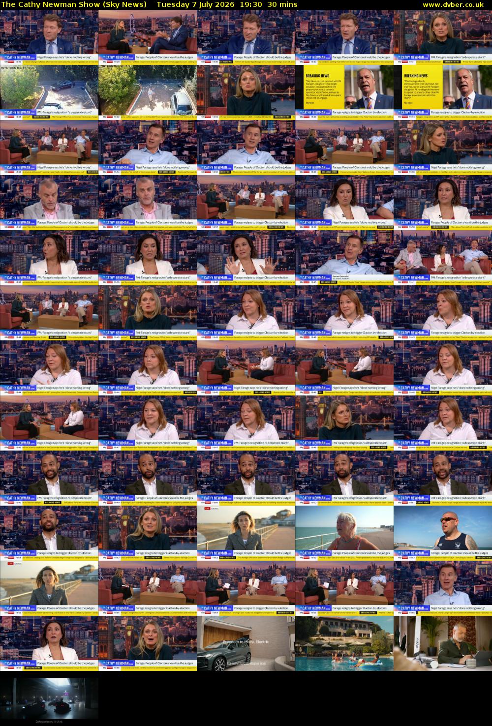 The Cathy Newman Show (Sky News) Tuesday 7 July 2026 19:30 - 20:00