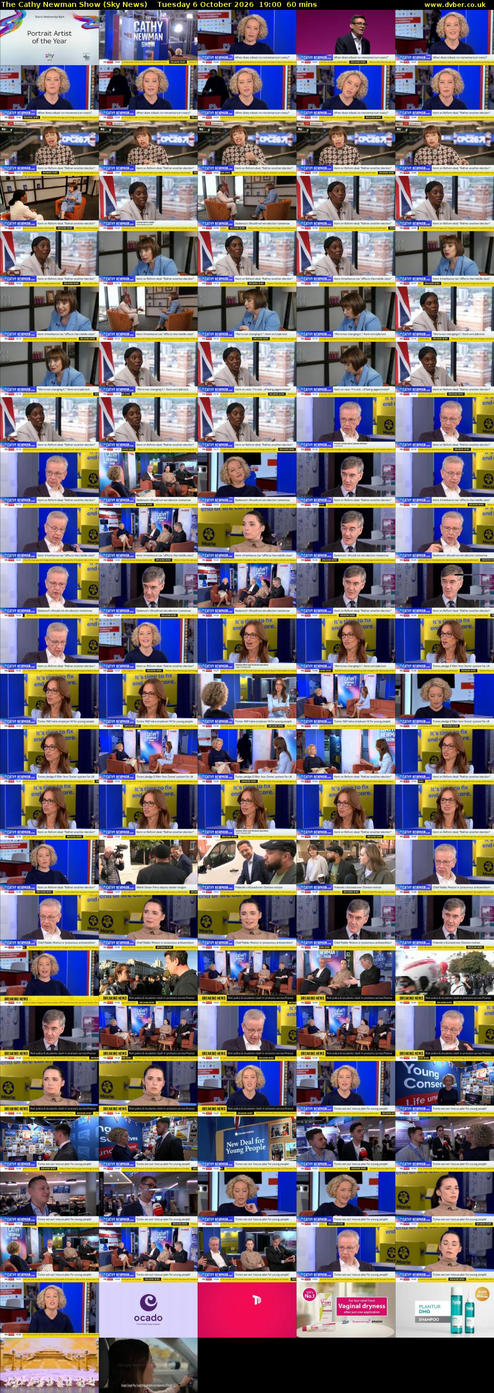 The Cathy Newman Show (Sky News) Tuesday 6 October 2026 19:00 - 20:00