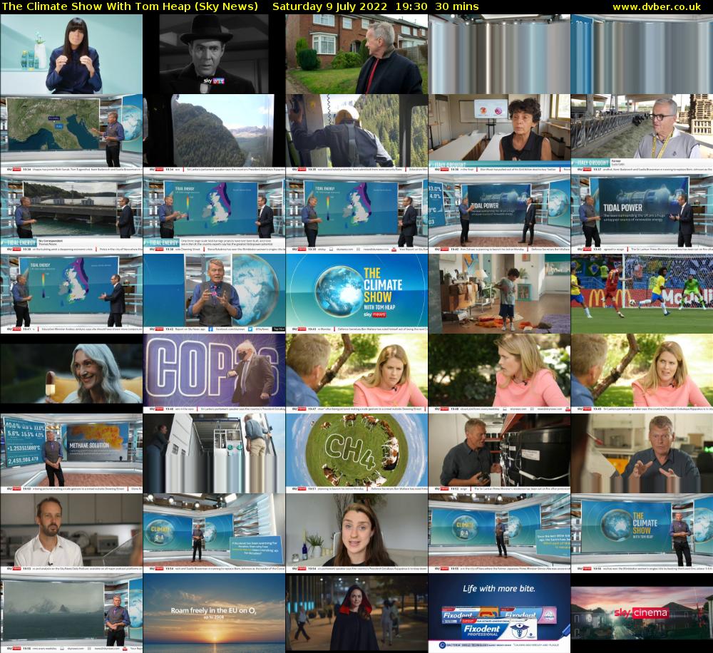 The Climate Show With Tom Heap (Sky News) Saturday 9 July 2022 19:30 - 20:00