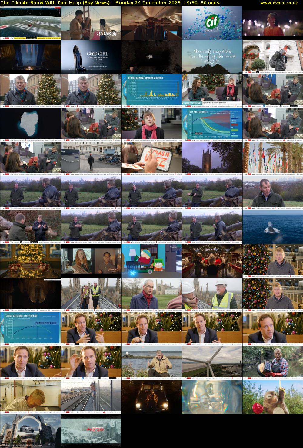 The Climate Show With Tom Heap (Sky News) Sunday 24 December 2023 19:30 - 20:00