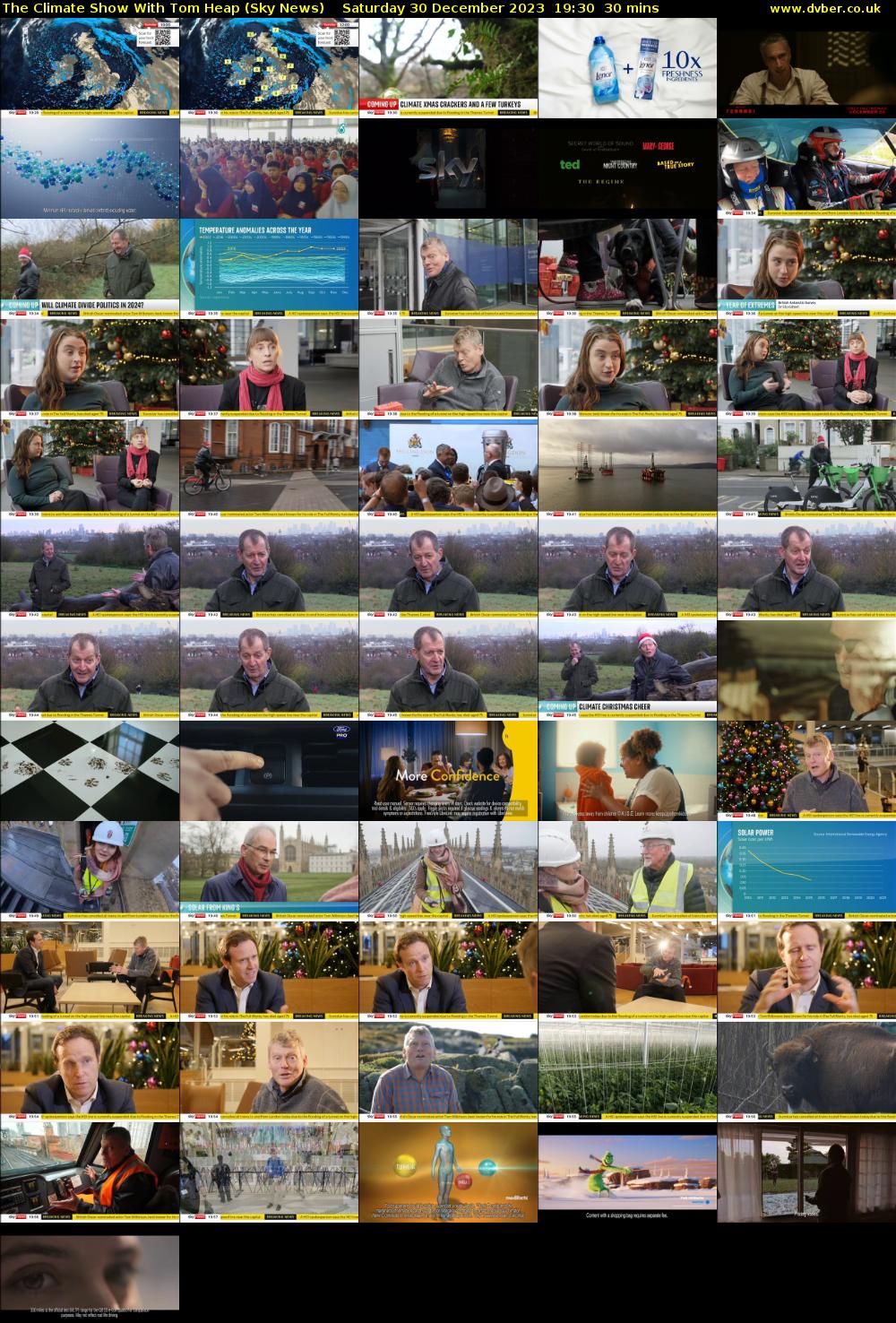 The Climate Show With Tom Heap (Sky News) Saturday 30 December 2023 19:30 - 20:00