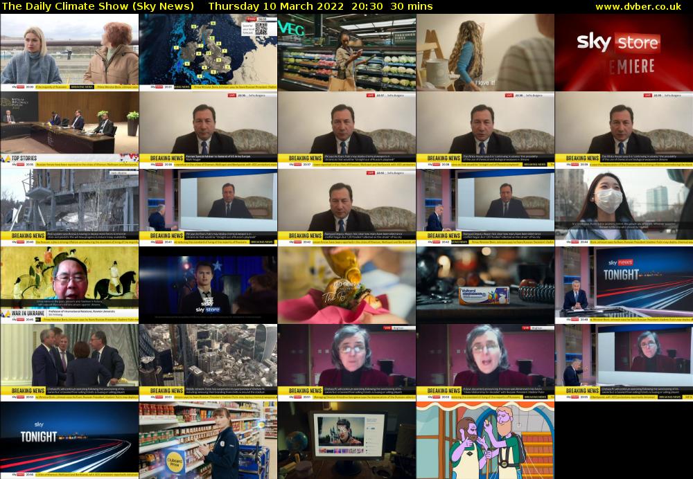 The Daily Climate Show (Sky News) Thursday 10 March 2022 20:30 - 21:00