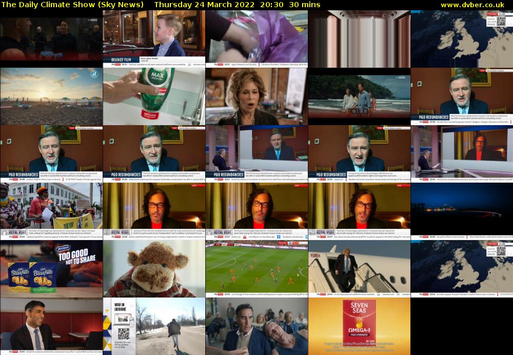 The Daily Climate Show (Sky News) Thursday 24 March 2022 20:30 - 21:00