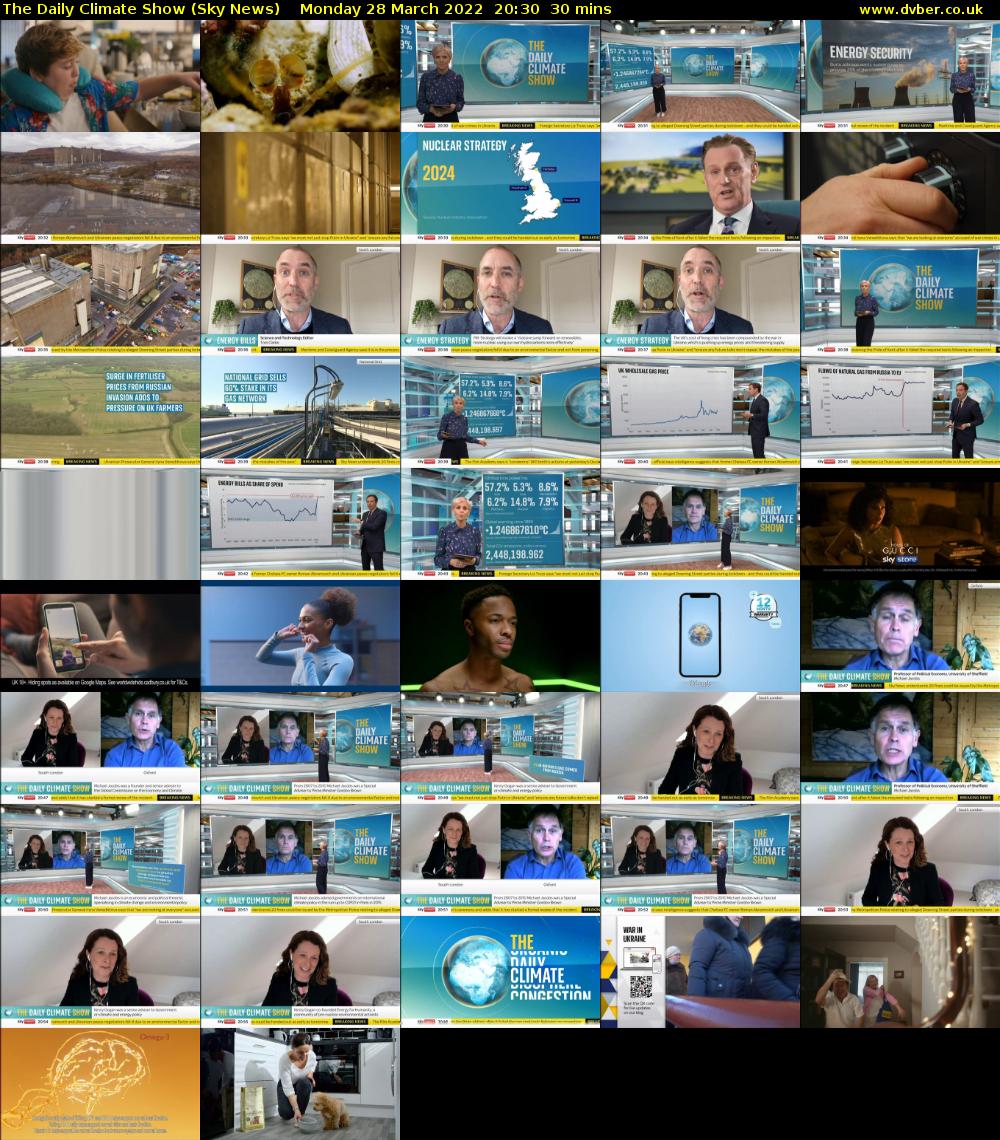 The Daily Climate Show (Sky News) Monday 28 March 2022 20:30 - 21:00