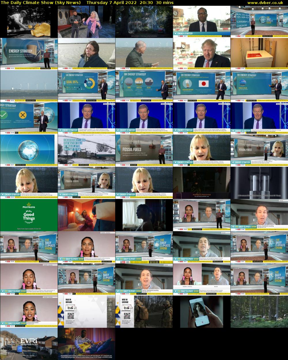 The Daily Climate Show (Sky News) Thursday 7 April 2022 20:30 - 21:00