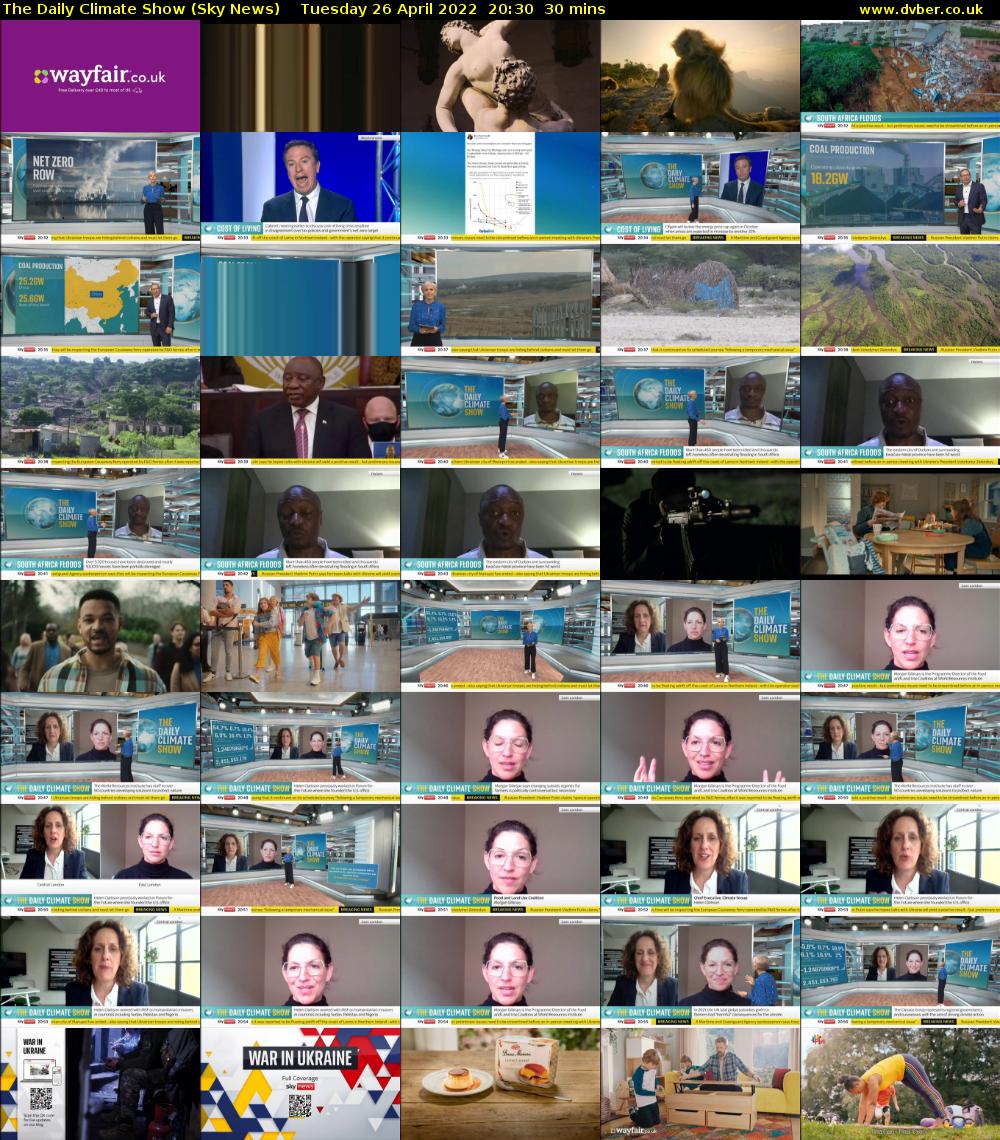 The Daily Climate Show (Sky News) Tuesday 26 April 2022 20:30 - 21:00
