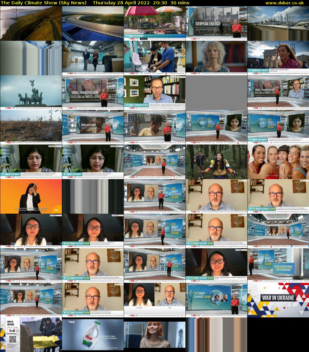 The Daily Climate Show (Sky News) Thursday 28 April 2022 20:30 - 21:00