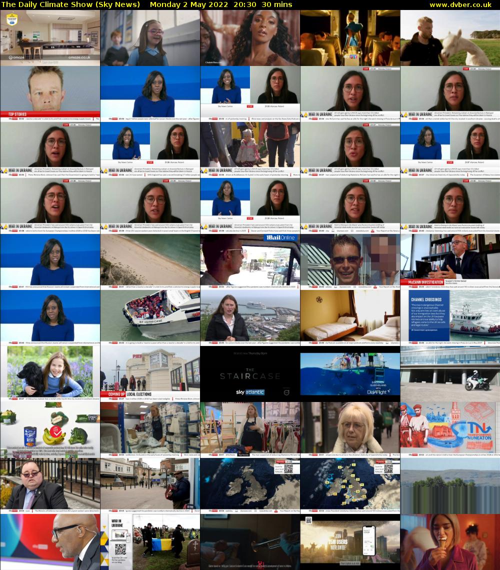 The Daily Climate Show (Sky News) Monday 2 May 2022 20:30 - 21:00