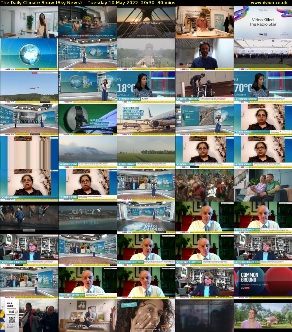 The Daily Climate Show (Sky News) Tuesday 10 May 2022 20:30 - 21:00