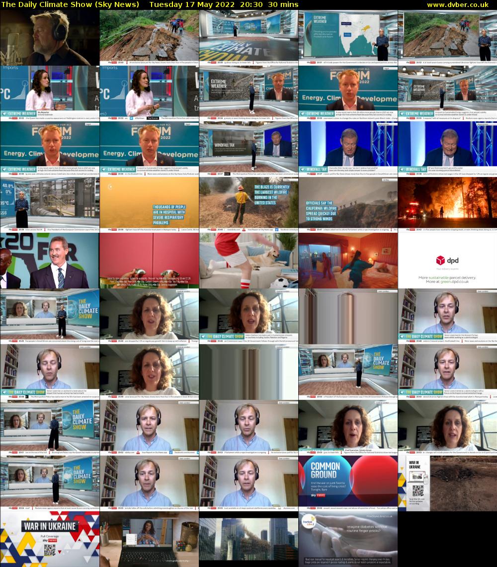 The Daily Climate Show (Sky News) Tuesday 17 May 2022 20:30 - 21:00