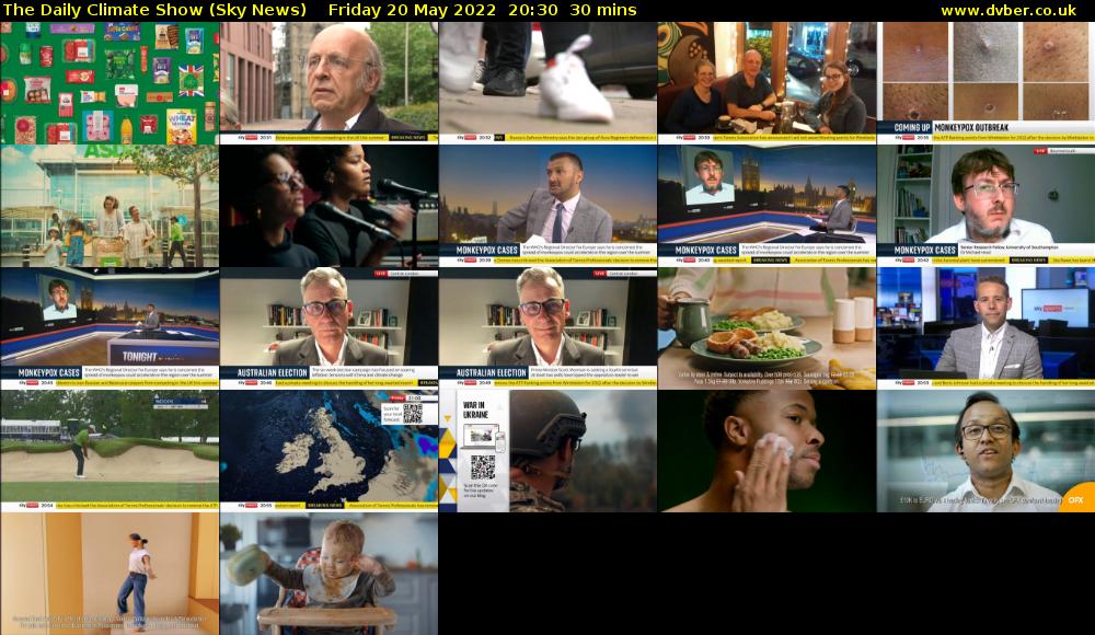 The Daily Climate Show (Sky News) Friday 20 May 2022 20:30 - 21:00