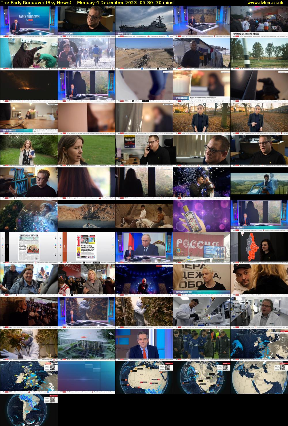 The Early Rundown (Sky News) Monday 4 December 2023 05:30 - 06:00