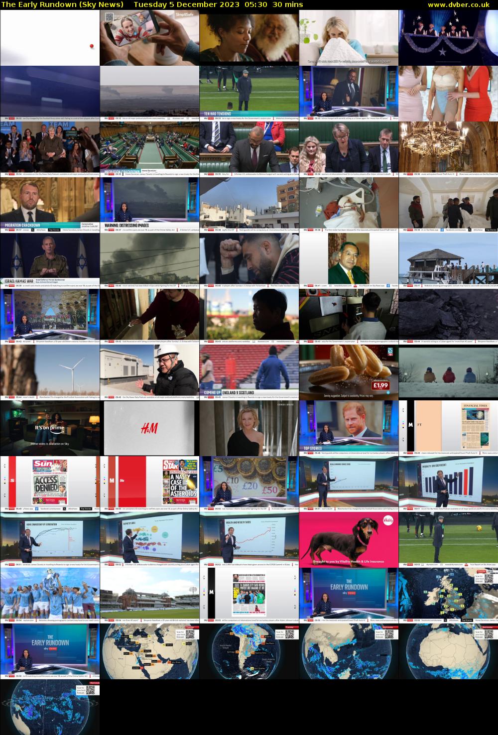 The Early Rundown (Sky News) Tuesday 5 December 2023 05:30 - 06:00