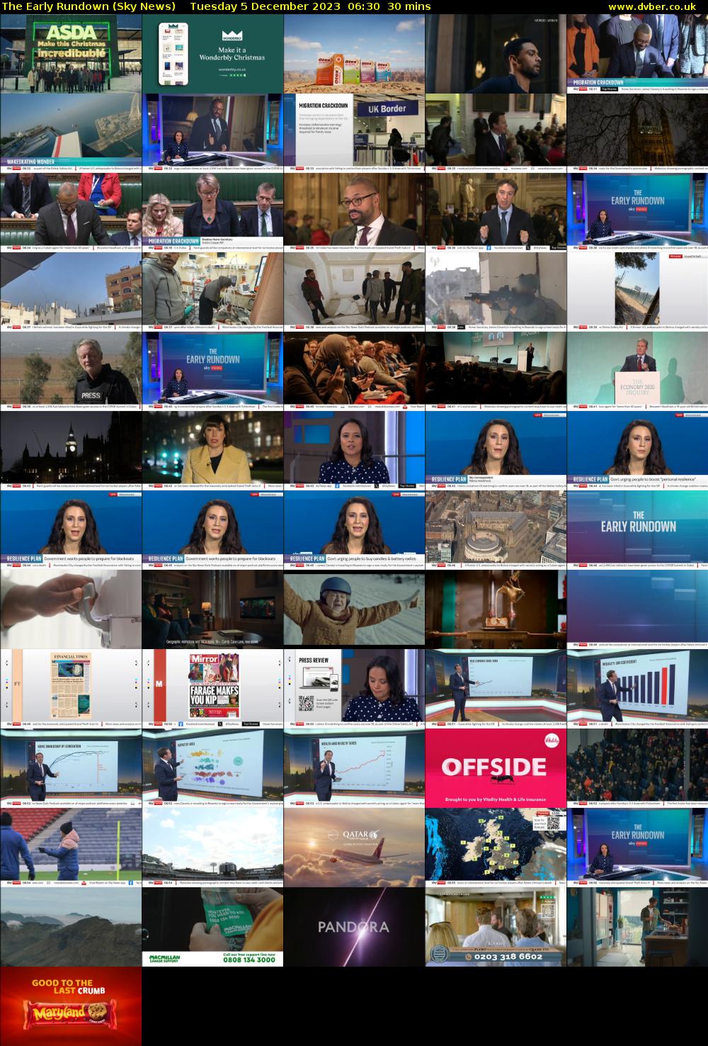 The Early Rundown (Sky News) Tuesday 5 December 2023 06:30 - 07:00