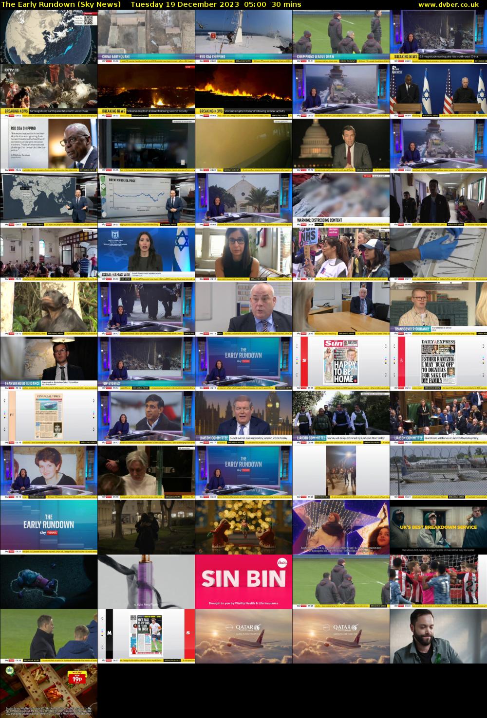 The Early Rundown (Sky News) Tuesday 19 December 2023 05:00 - 05:30