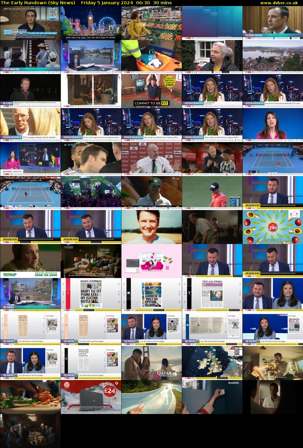 The Early Rundown (Sky News) Friday 5 January 2024 06:30 - 07:00
