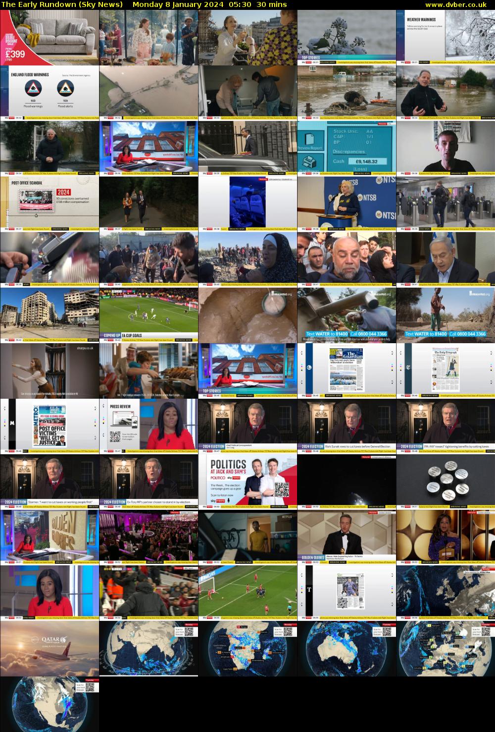 The Early Rundown (Sky News) Monday 8 January 2024 05:30 - 06:00